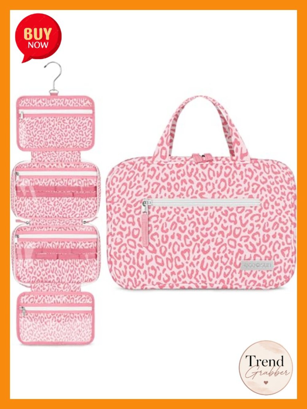 Hanging Travel Toiletry Bag Water-Resistant Organizer with YKK Zippers